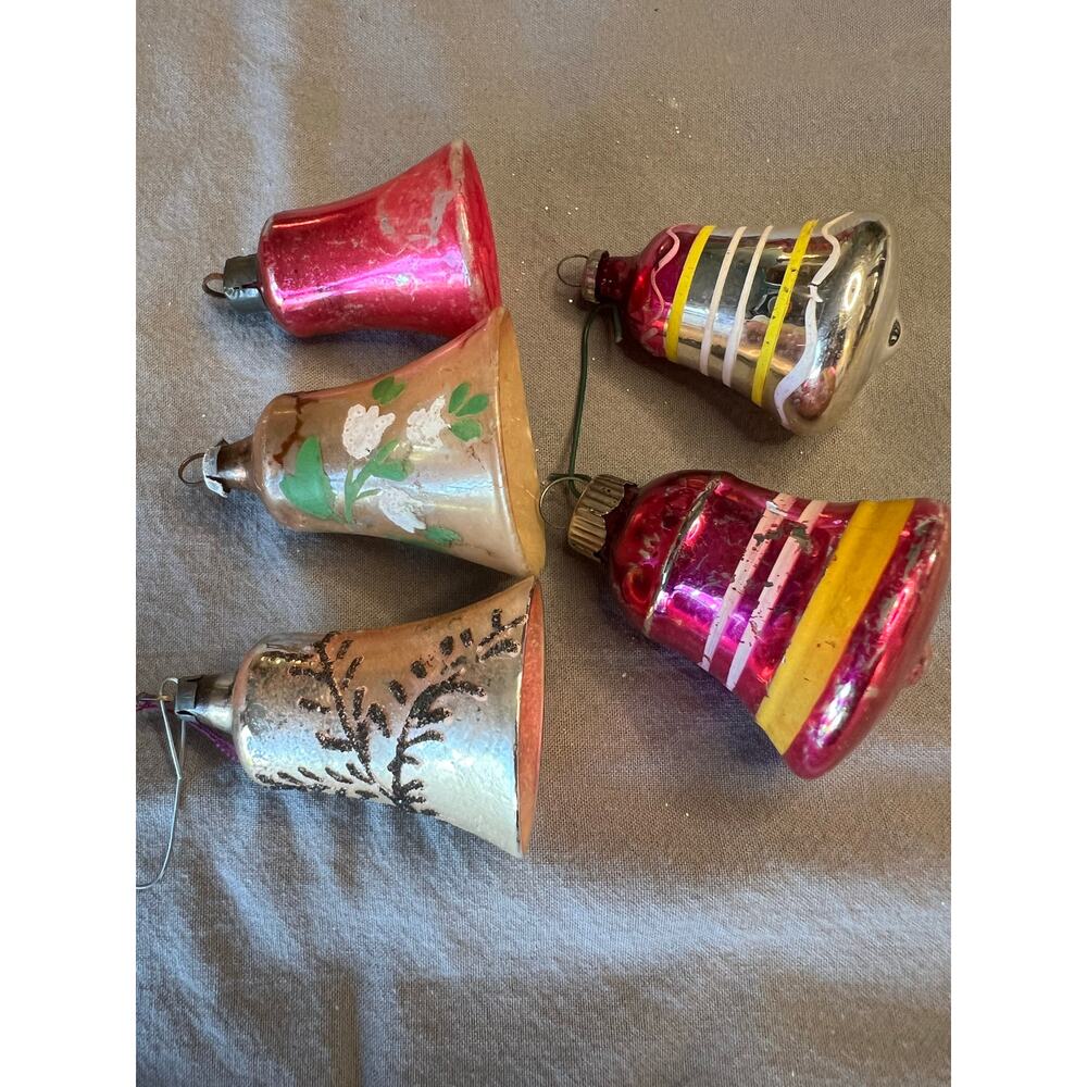 Vintage Various Christmas Bell Ornaments